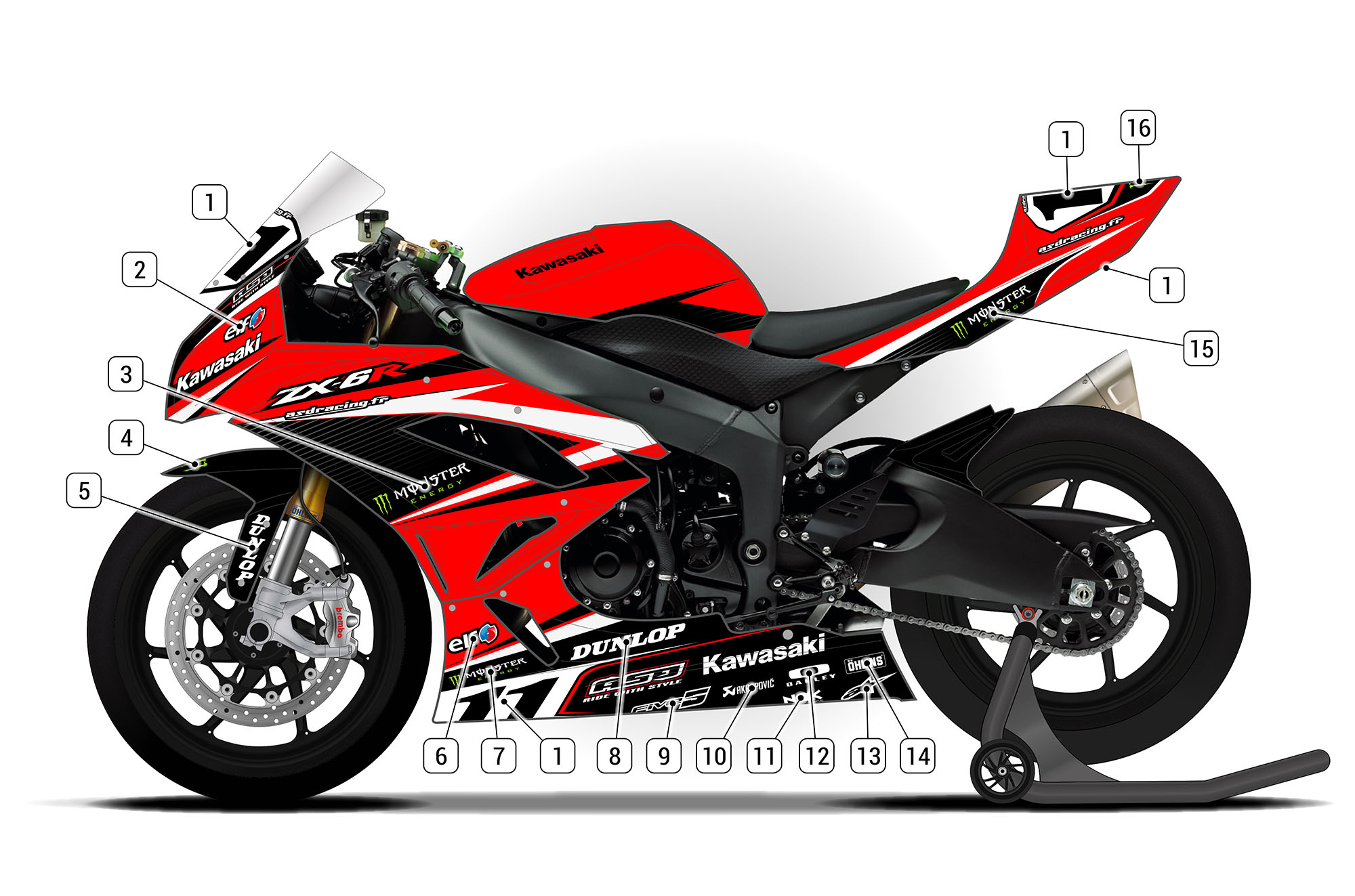 Kawasaki ZX-6R 2009/15 | ASD Racing