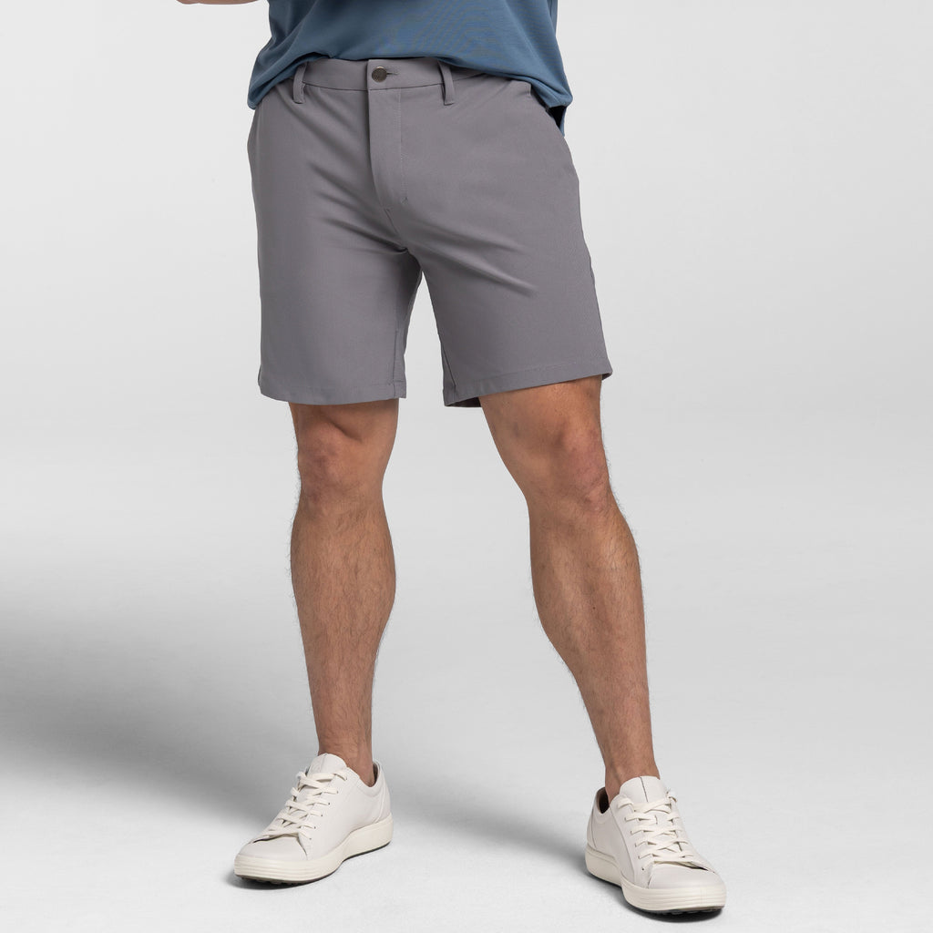 Ash & Erie Grey Hybrid XYZ Chino Shorts for Short Men
