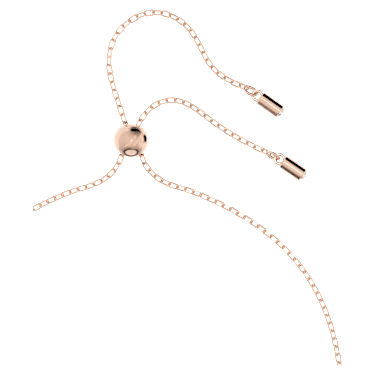 Dextera pendant, Interlocking loop, White, Rose gold-tone plated