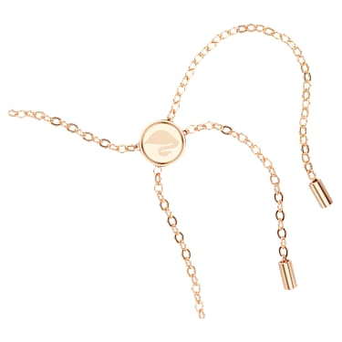 One bracelet, Heart, Pink, Rose gold-tone plated | Swarovski