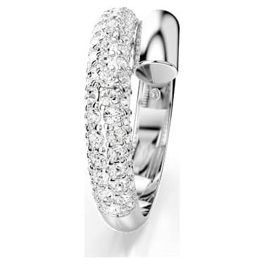 Dextera ring, White, Rhodium plated | Swarovski