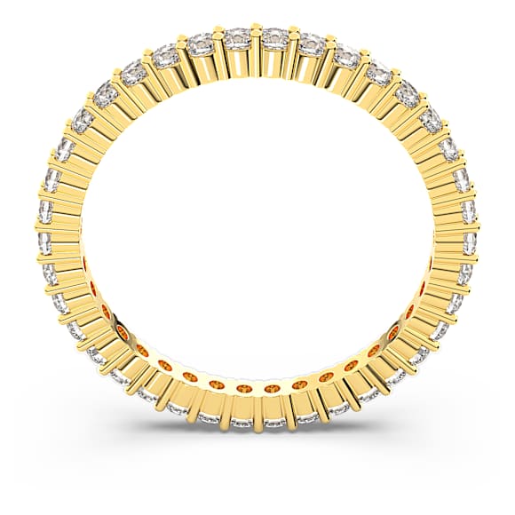 Matrix Vittore ring, Round cut, White, Gold-tone finish | Swarovski