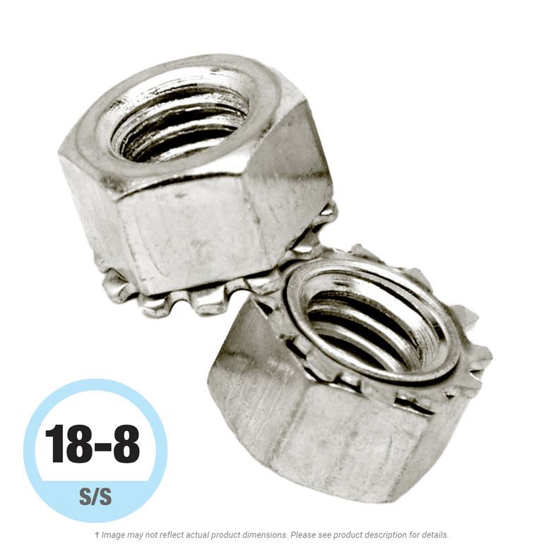 8-32 Stainless Steel Keps K-Lock Nut 18-8 | K.L. Jack