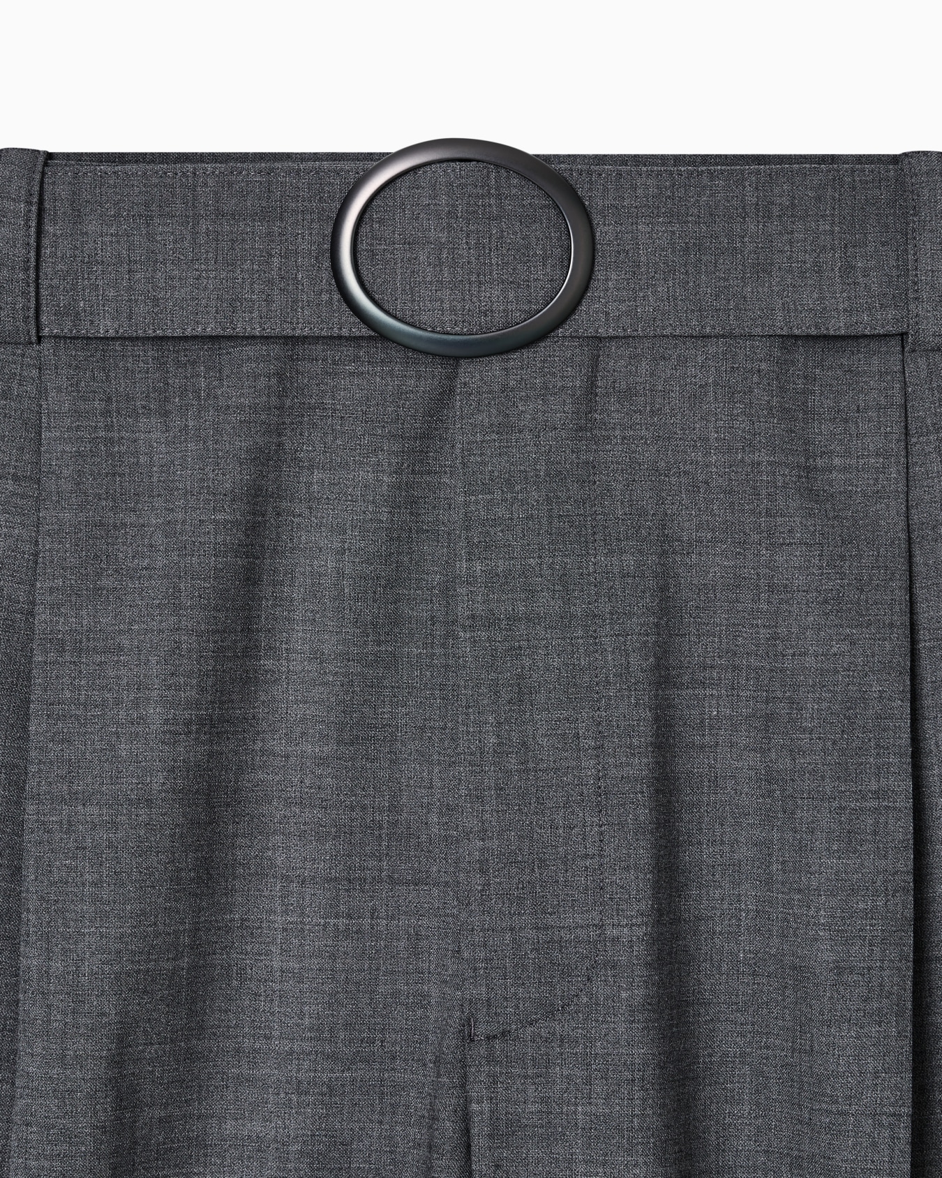 Trousers with pleats and belt in stretch wool canvas | Emporio Armani