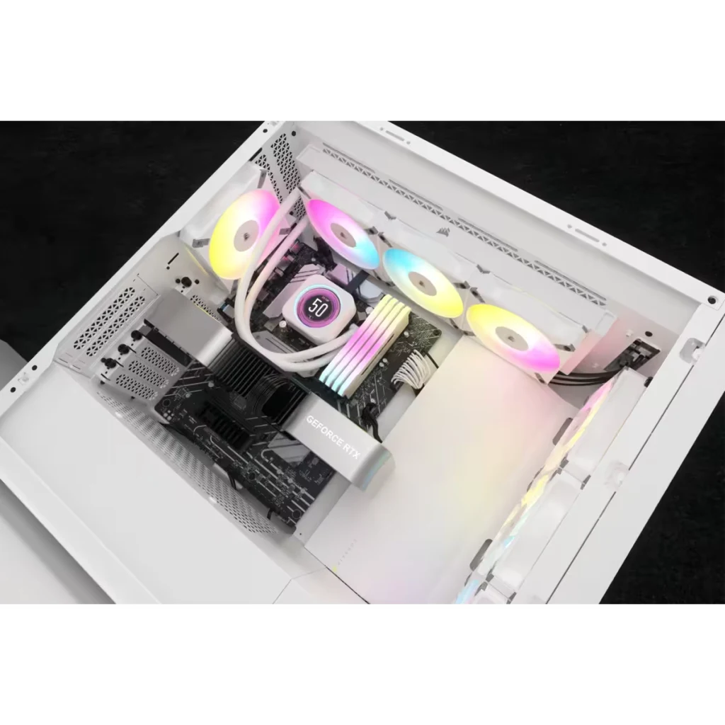 iCUE H150i ELITE LCD XT Display Liquid CPU Cooler, White