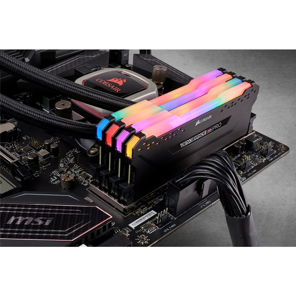 VENGEANCE® RGB PRO 32GB (4 x 8GB) DDR4 DRAM 3200MHz C16 Memory Kit