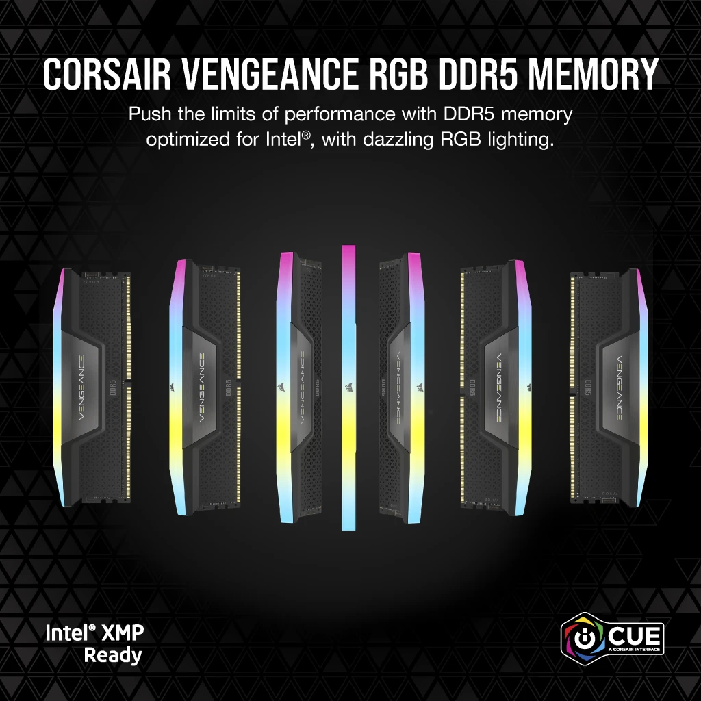 VENGEANCE® RGB 32GB (2x16GB) DDR5 DRAM 6000MT/s CL36 Memory Kit