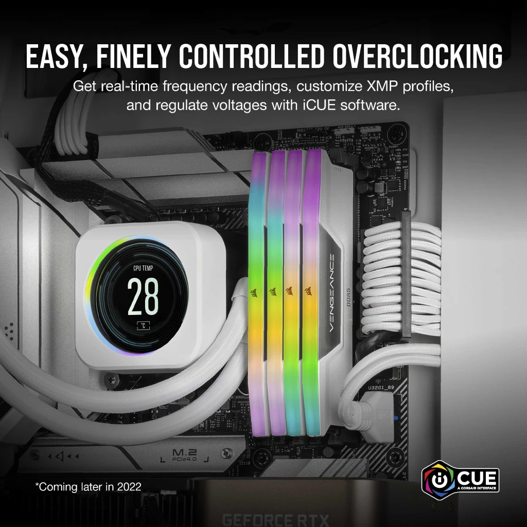 VENGEANCE® RGB 32GB (2x16GB) DDR5 DRAM 6400MT/s CL36 Memory Kit