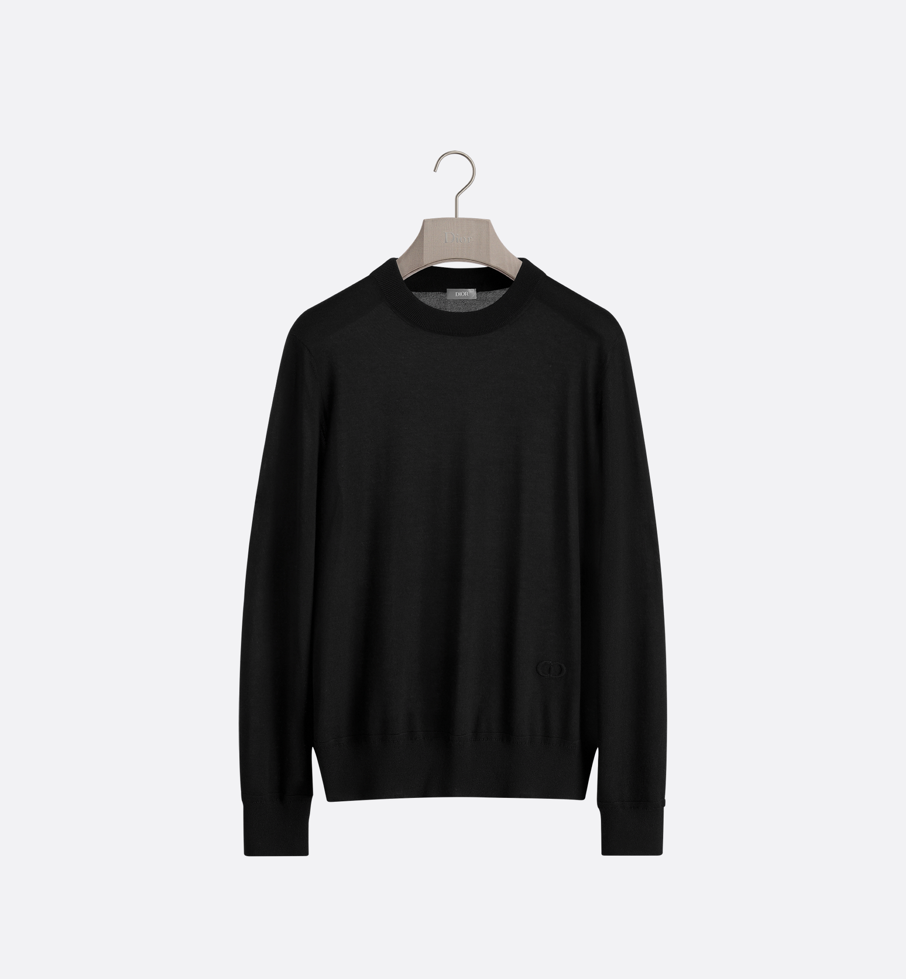 CD Icon Round Neck Sweater Black Cashmere Jersey | DIOR