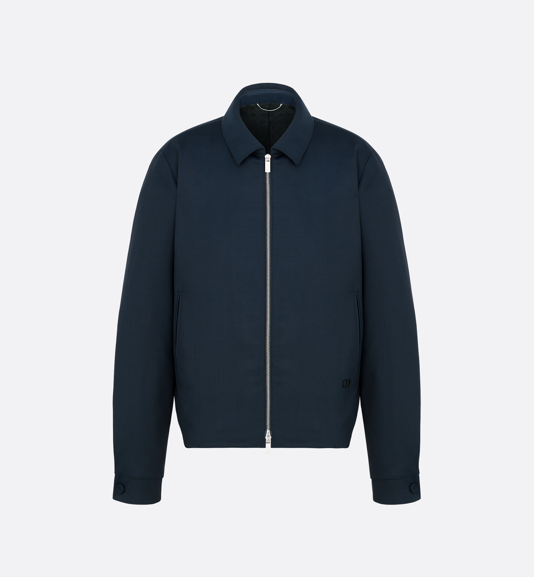 Zipped Jacket Navy Blue Virgin Wool Blend | DIOR