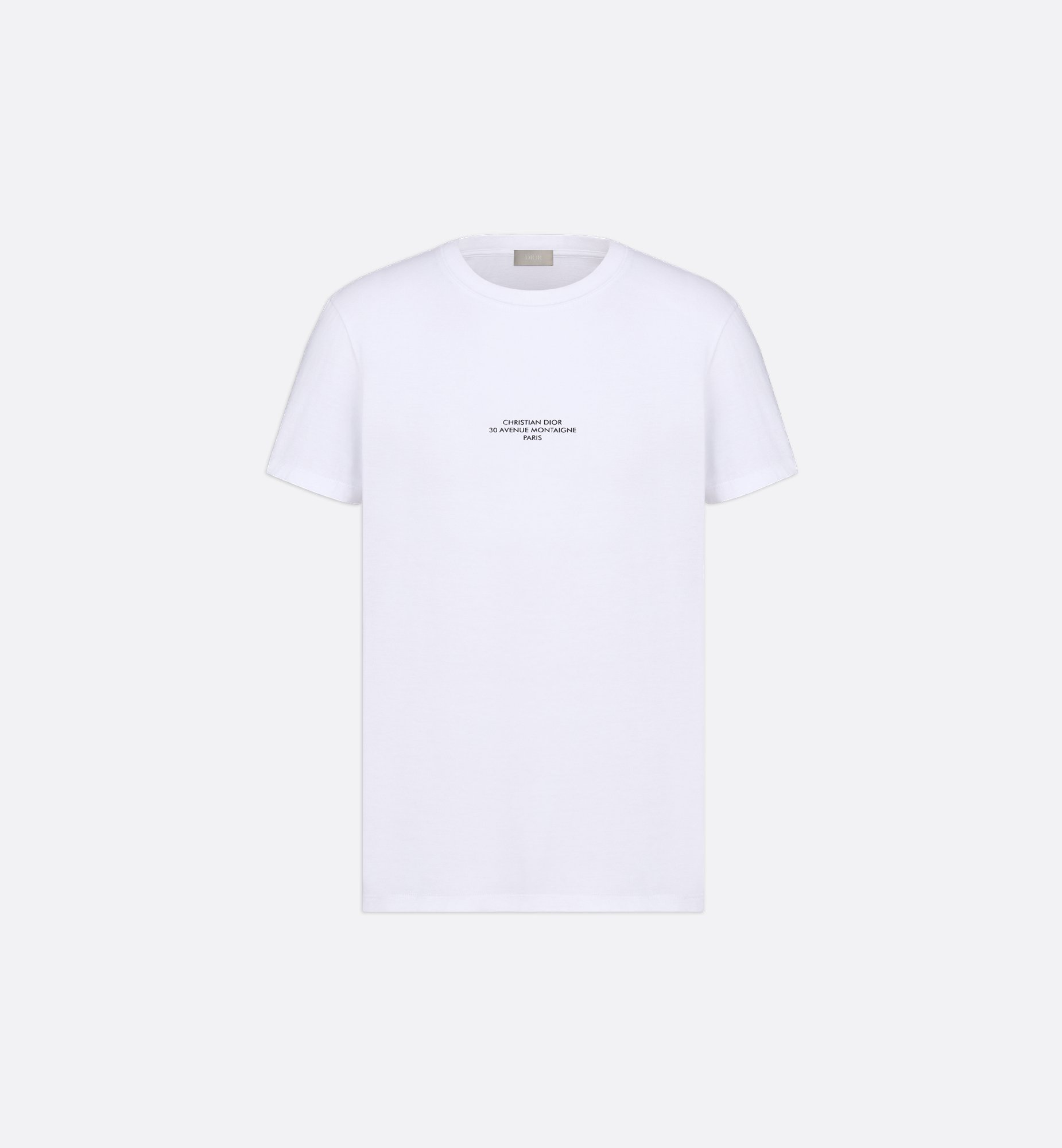 Dior Montaigne T-Shirt, Regular Fit Black Mercerized Cotton Jersey