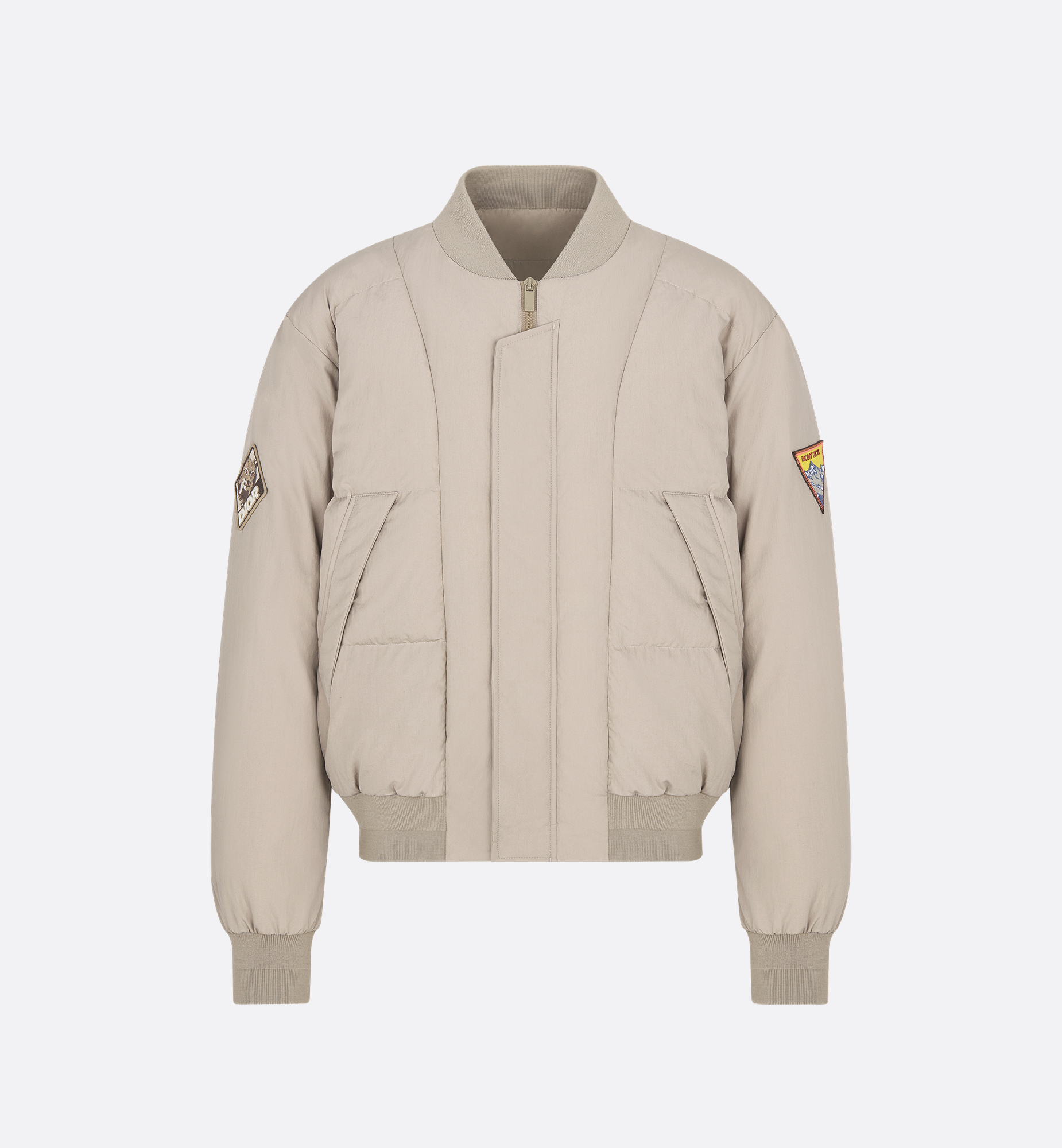 Dior Mountain Quilted Blouson Jacket Beige Cotton Blend | DIOR