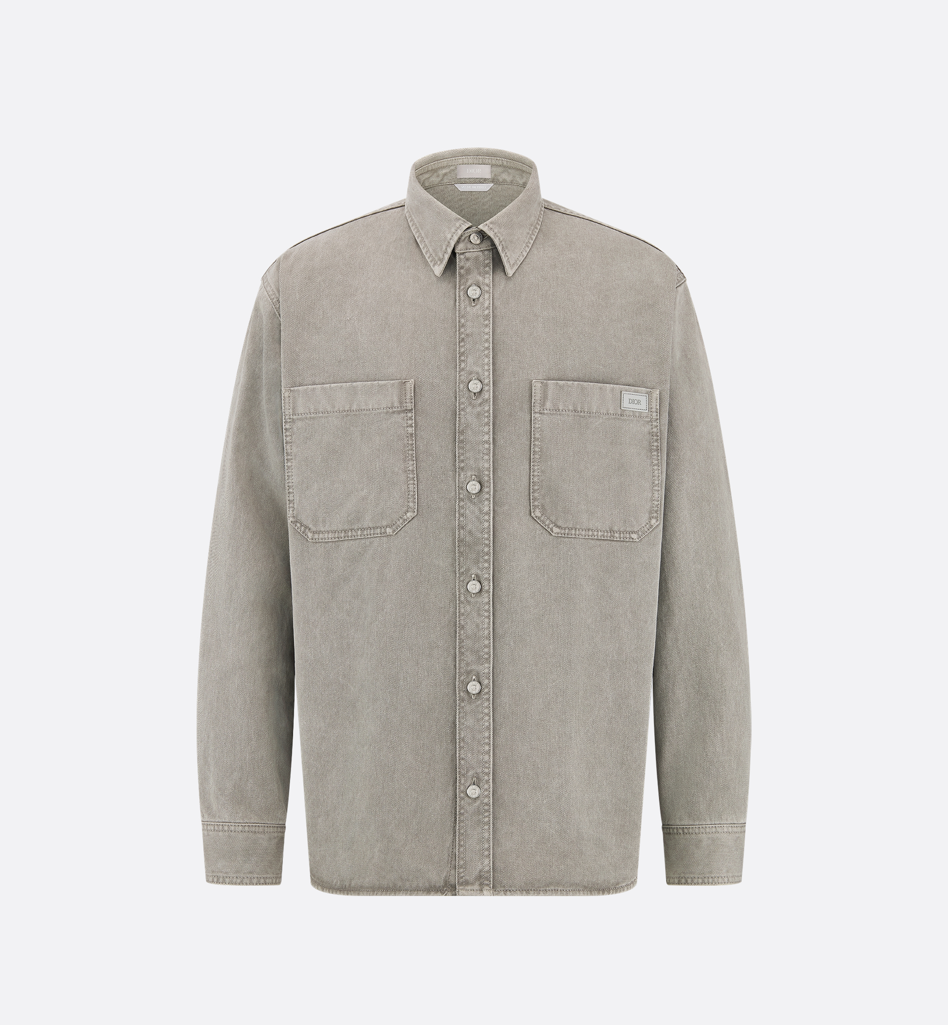 Overshirt Gray Cotton Twill | DIOR