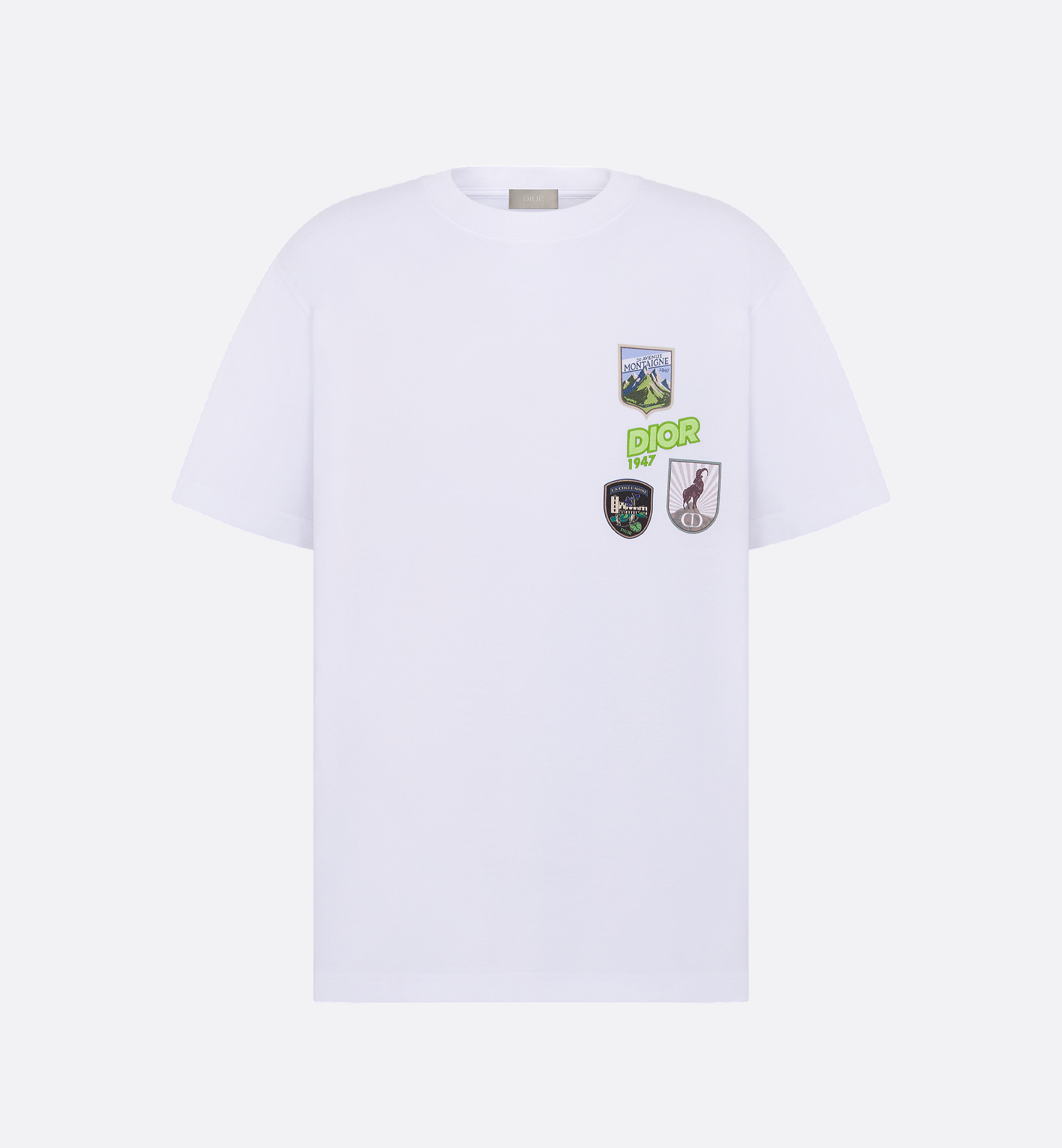 Dior Mountain T-Shirt, Relaxed Fit White Cotton Jersey | DIOR