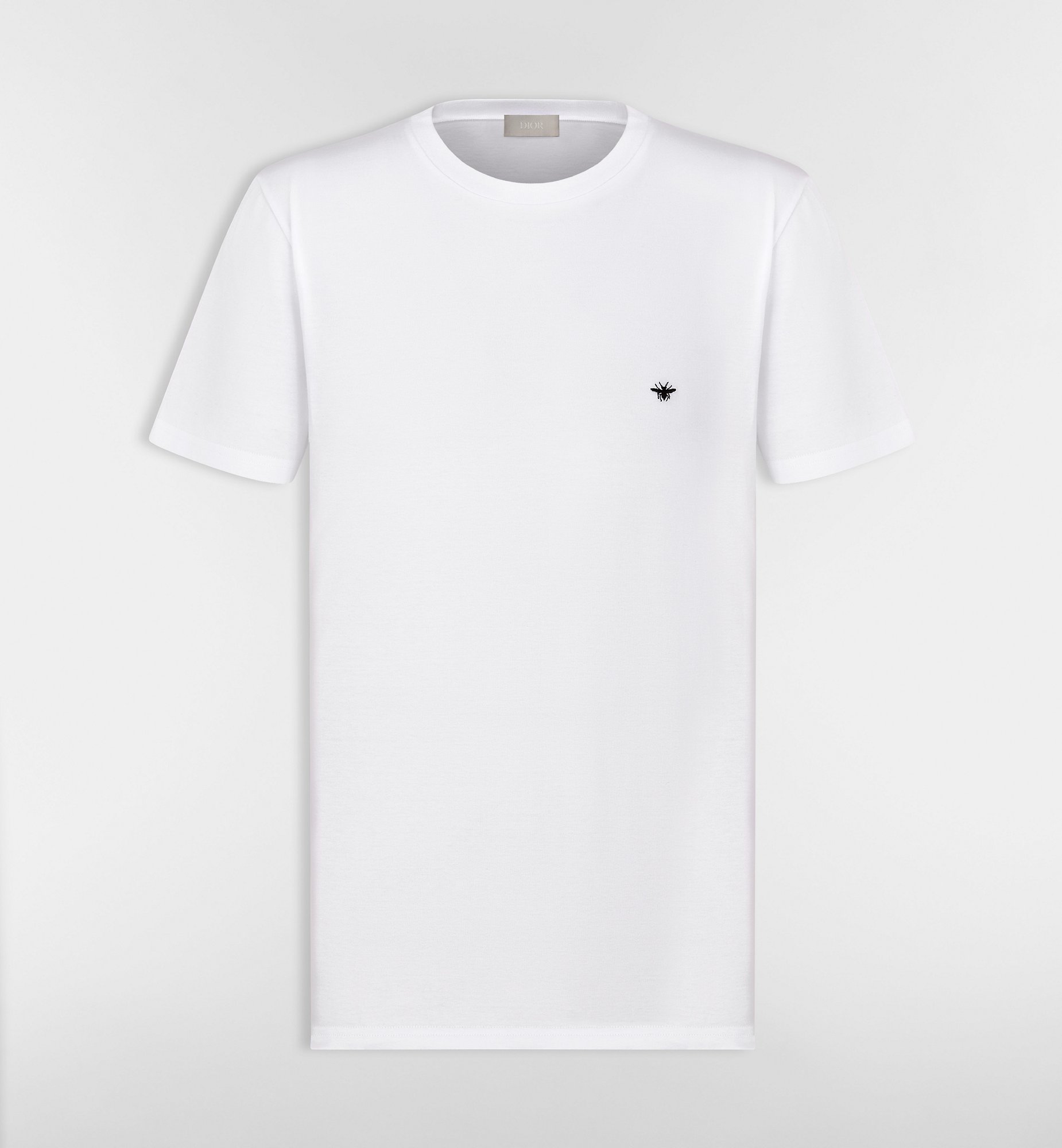 T-Shirt with Bee Embroidery Black Cotton Jersey | DIOR