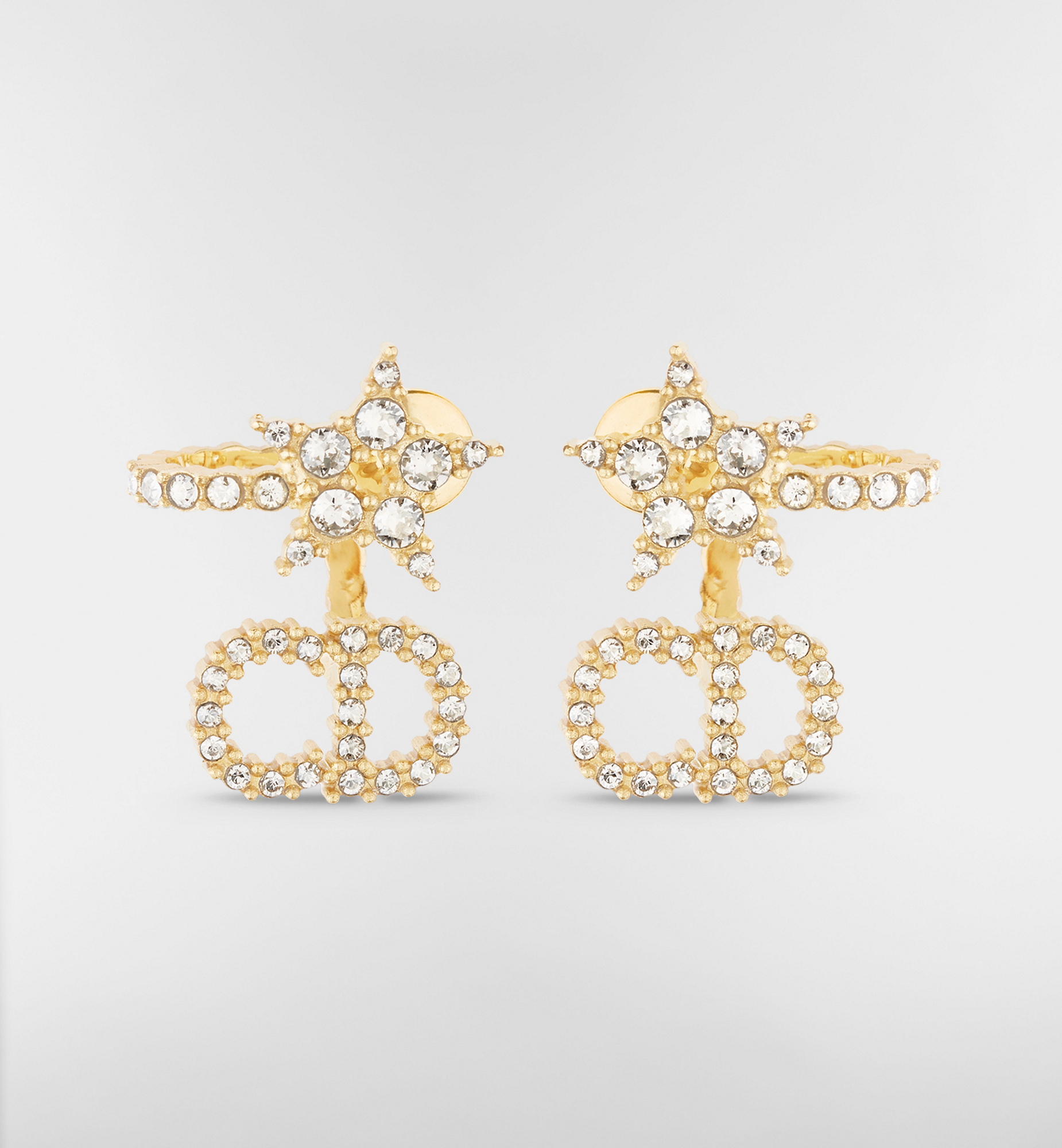 DIOR | Clair D Lune ピアス メタル & クリスタル