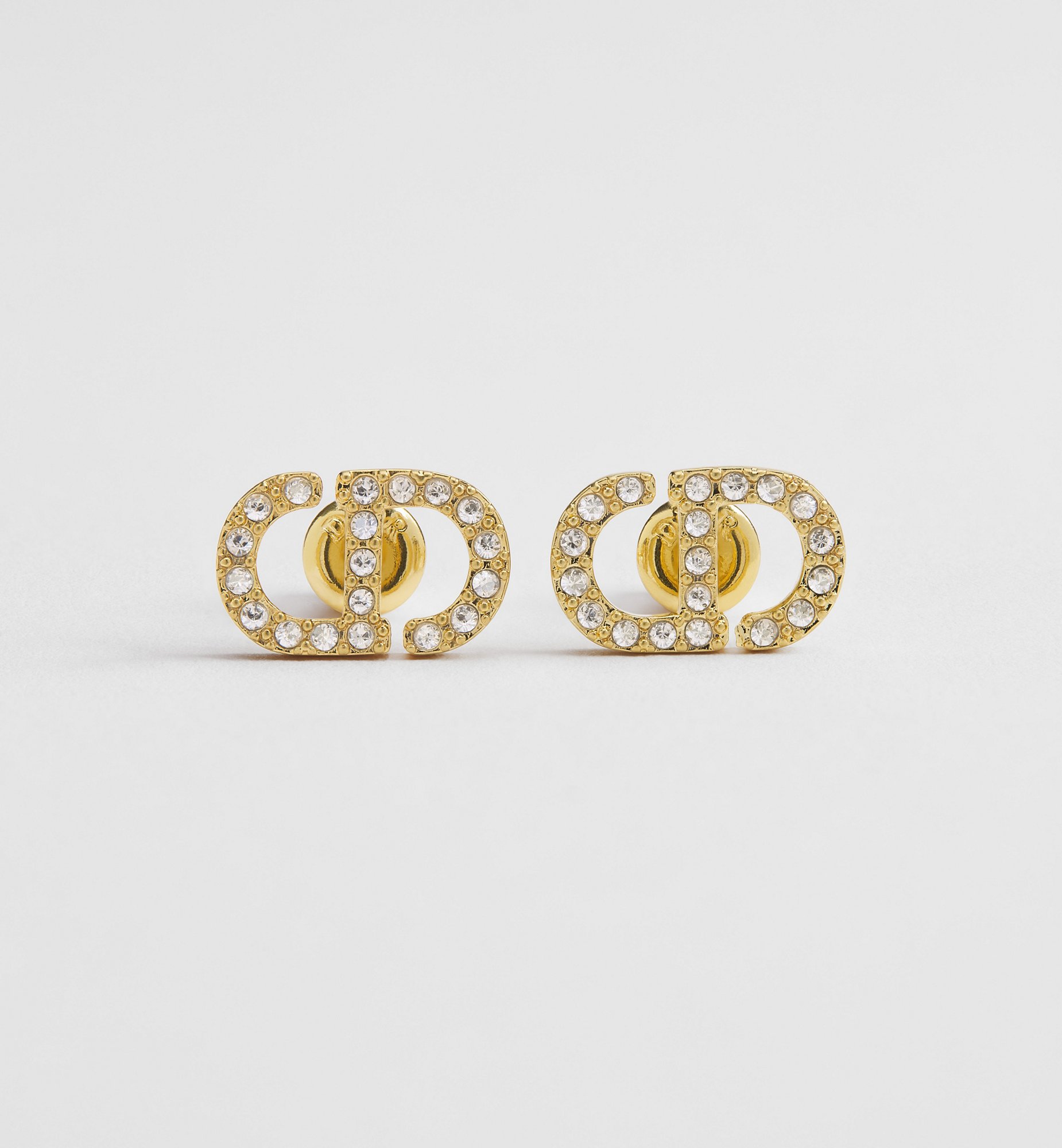 DIOR | Petit CD ミニ スタッドピアス メタル & クリスタル