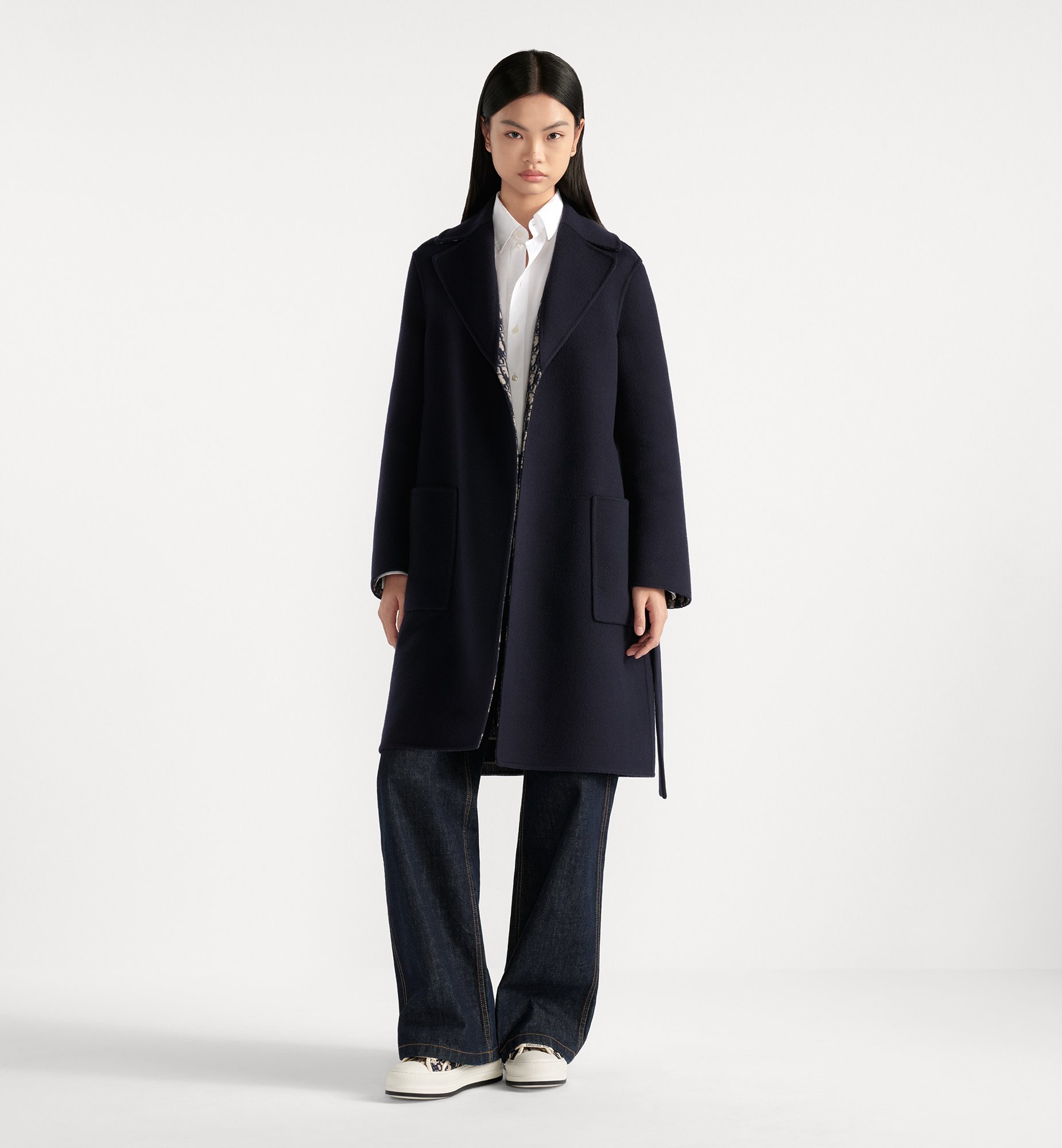 DIOR | ベルト付き コート ダブルフェース バージンウール