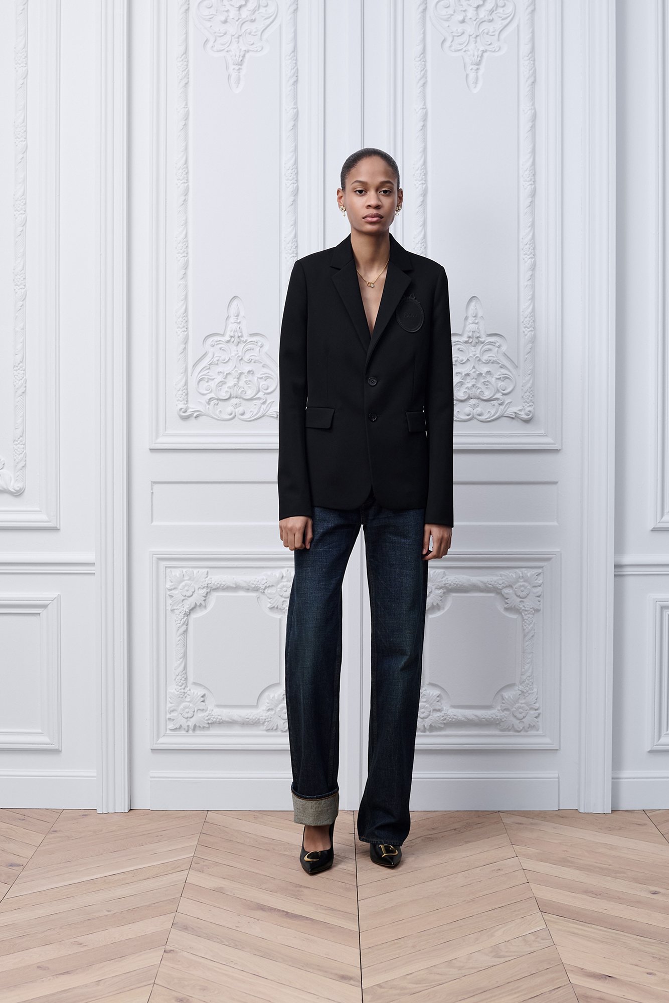 Dior Médaillon Blazer Black Virgin Wool | DIOR