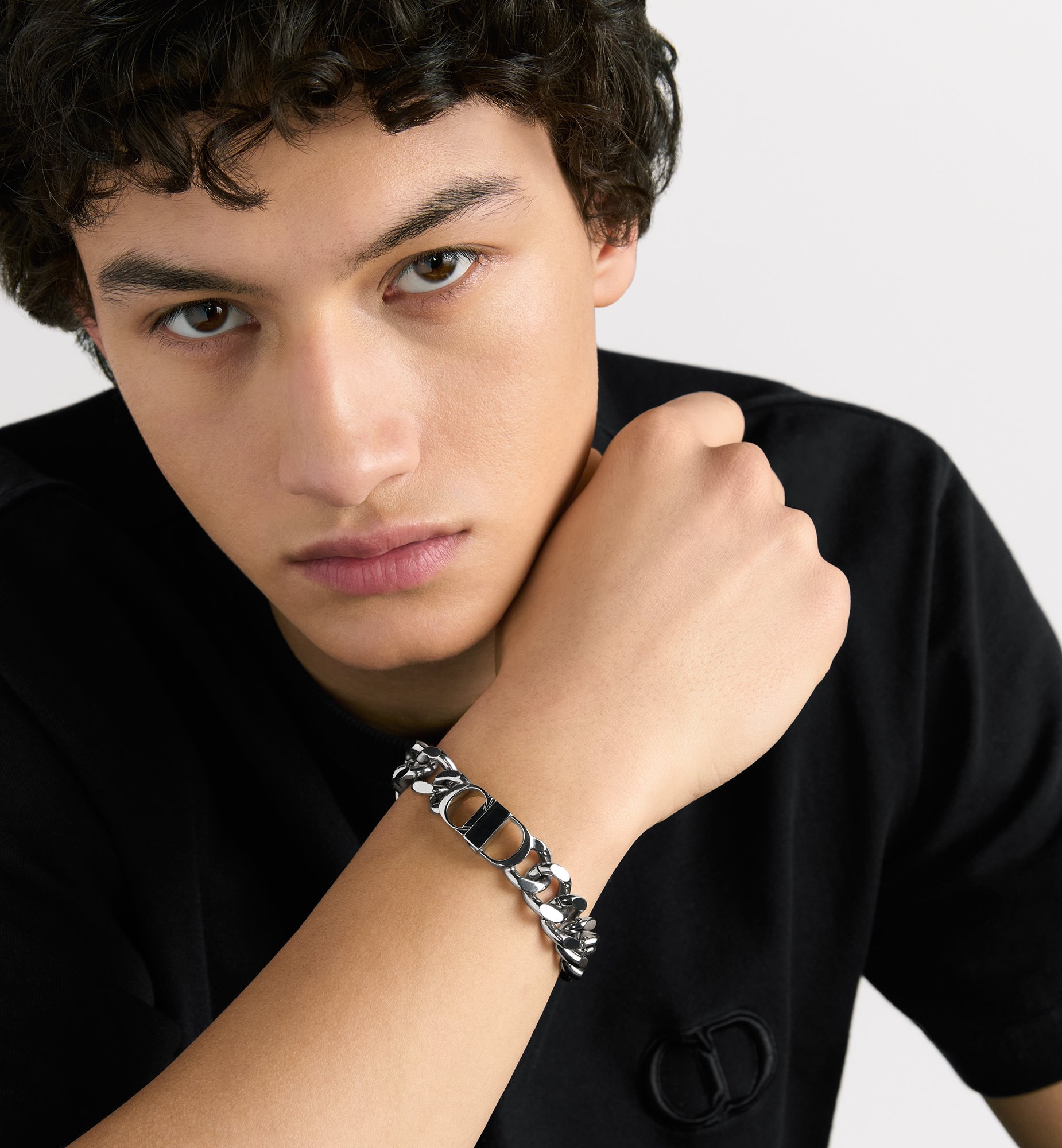 CD Icon Chain Link Bracelet Silver-Finish Brass | DIOR