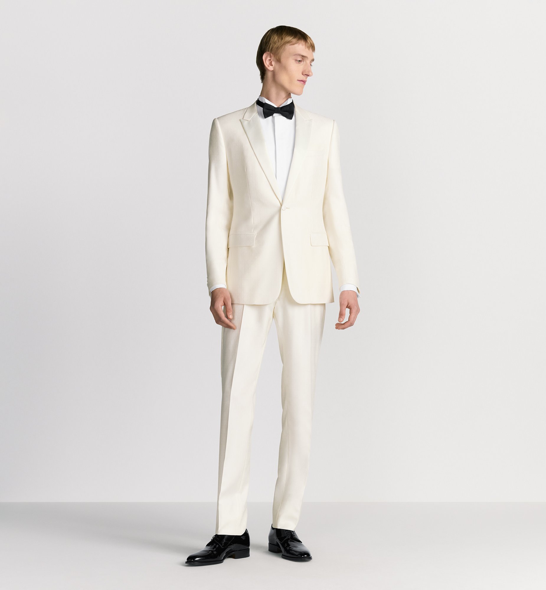 Tuxedo Black Virgin Wool and Silk Cannage Jacquard | DIOR