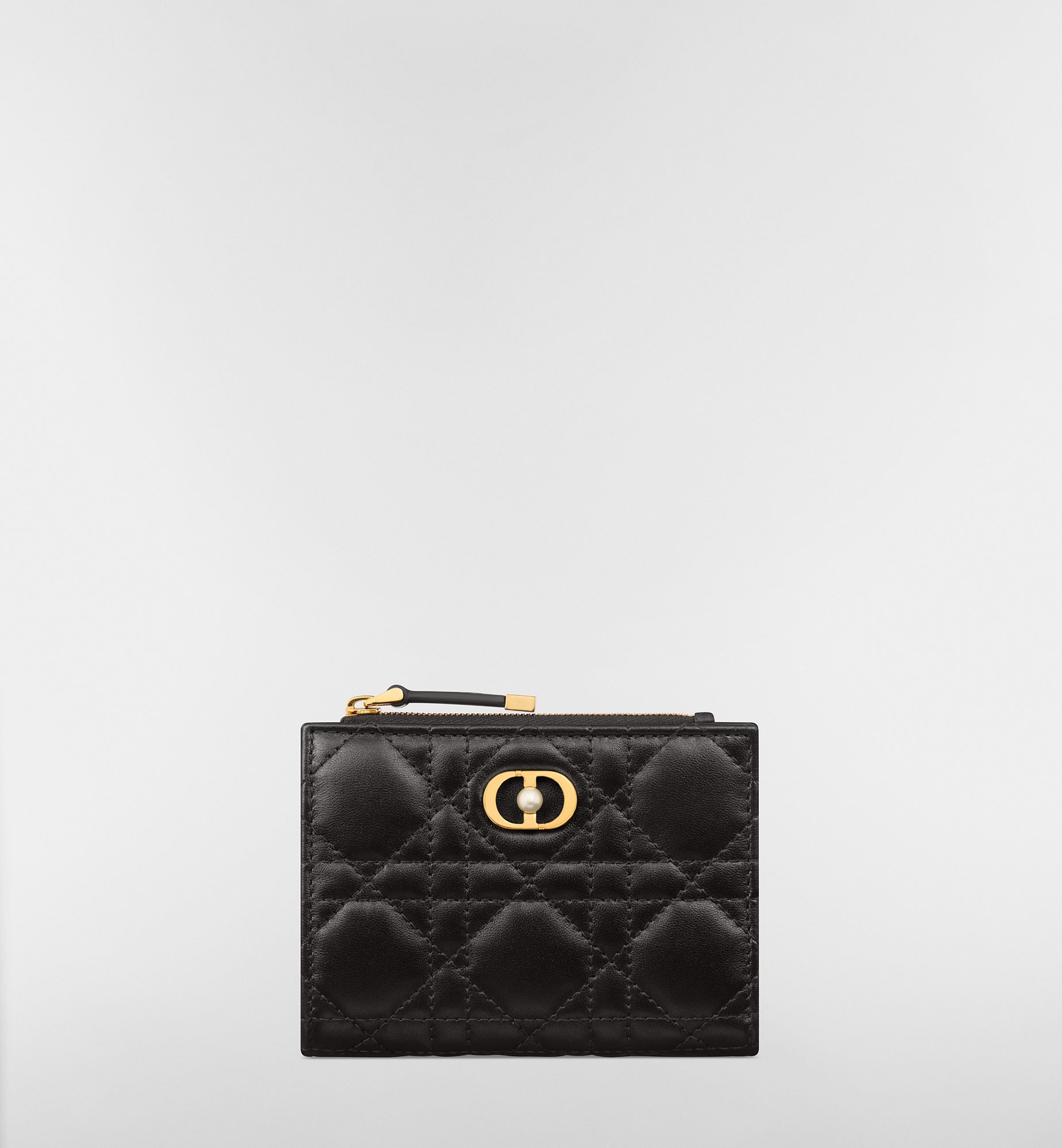 Dior Jolie Dahlia Wallet Powder Beige Cannage Lambskin | DIOR