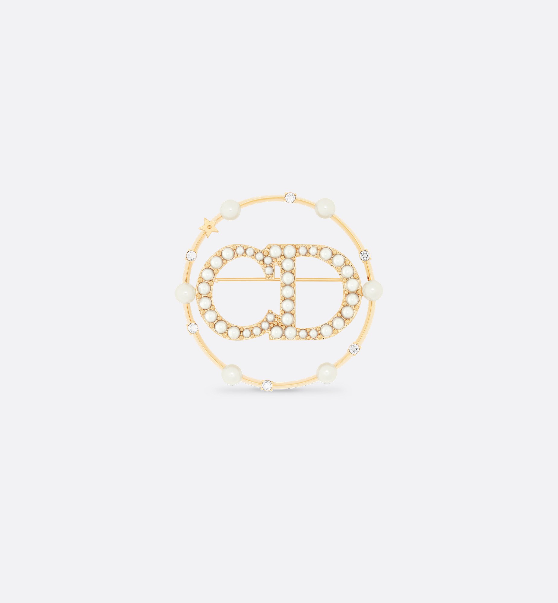 2769 Germany製極美品✨DiorブローチCDロゴ刻印大ぶり
