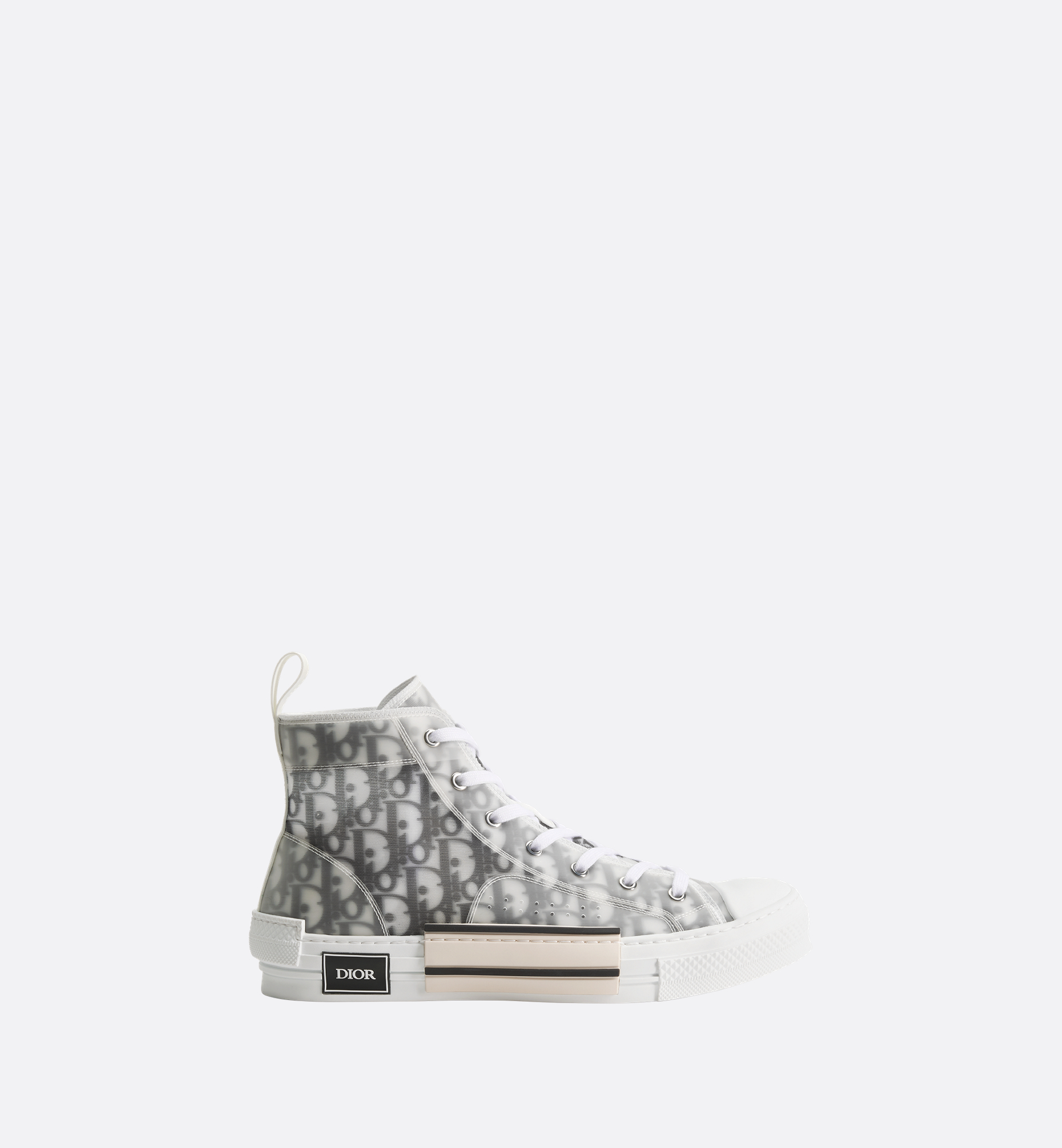 B23 League High-Top Sneaker White and Black Dior Oblique Canvas | DIOR