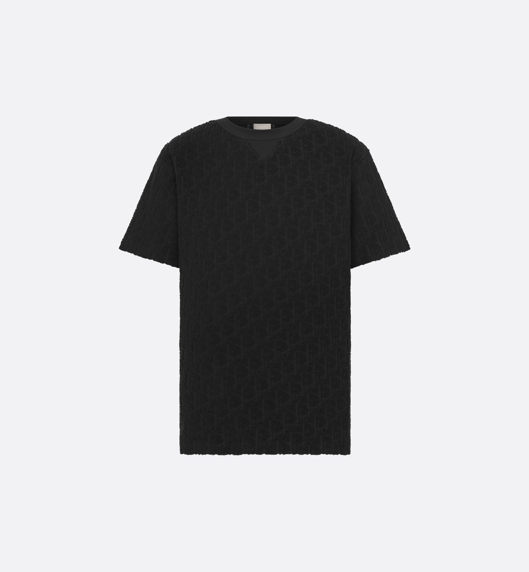 Dior Oblique Relaxed-Fit T-Shirt Off-White Terry Cotton Jacquard
