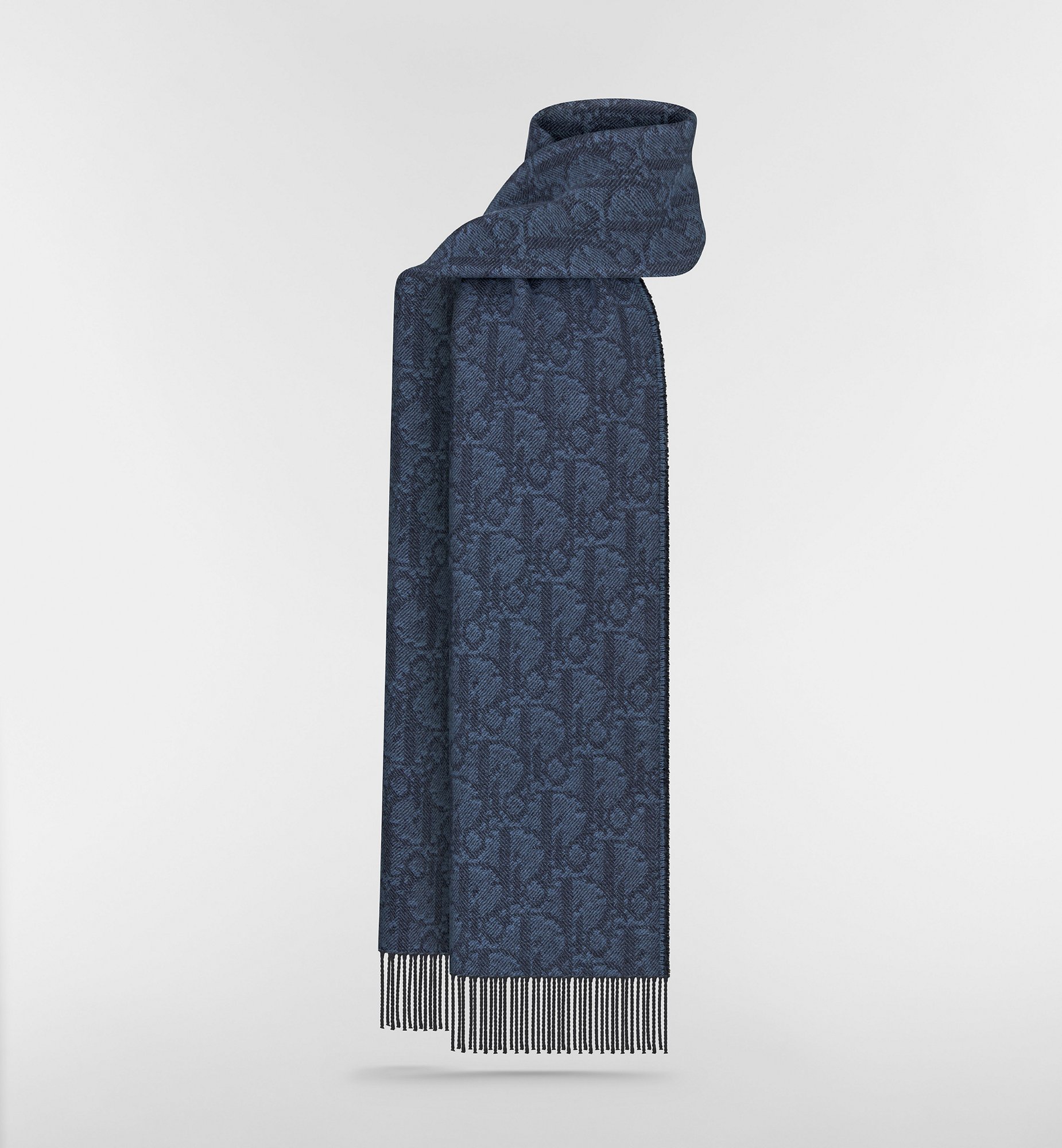 Dior Oblique Double-Sided Scarf Beige Cashmere and Wool | DIOR