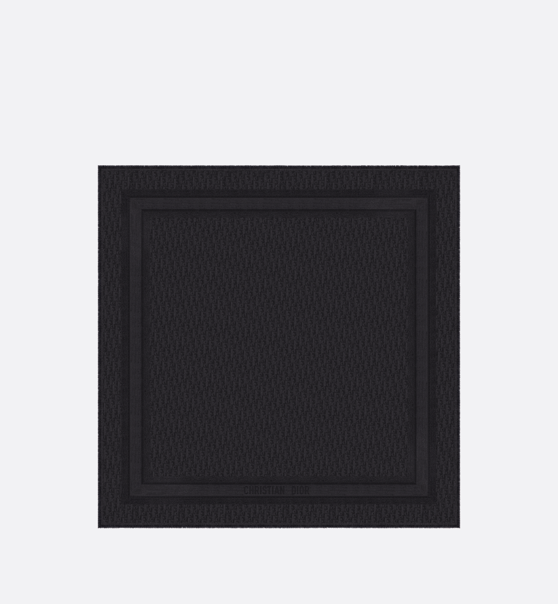 Dior Oblique Shawl Black Wool, Silk and Cashmere | DIOR