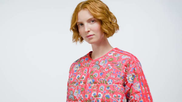 adidas Originals x Liberty London Quilted Jacket - Red | Free