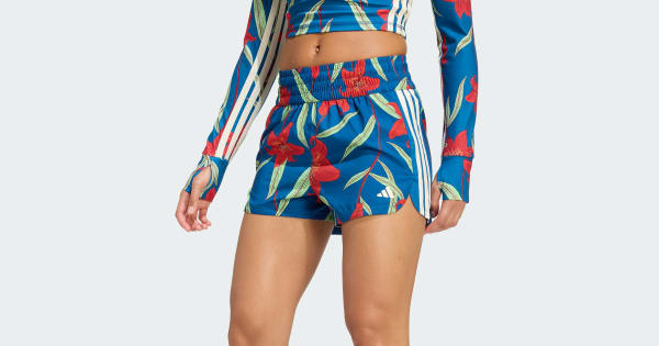 ADIDAS x FARM RIO PACER SHORTS - Blue | Free Shipping with adiClub