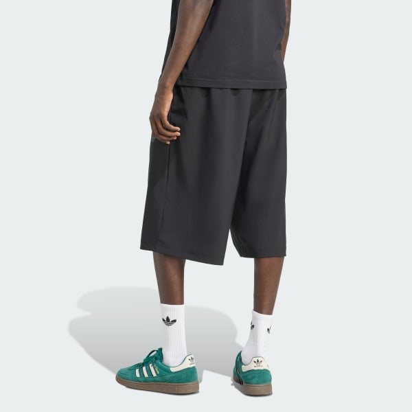 adidas Firebird Oversized Nylon Shorts - Black | Free Shipping