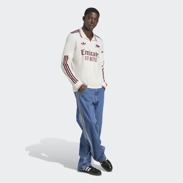 adidas Arsenal 25/26 Long Sleeve Third Jersey - White | Free