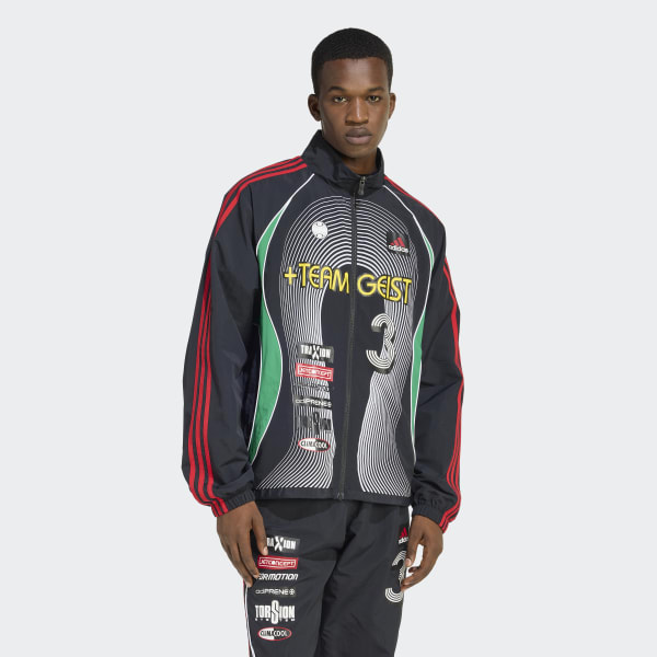 adidas TEAMGEIST MOTO TRACKTOP - Black | Free Shipping with adiClub