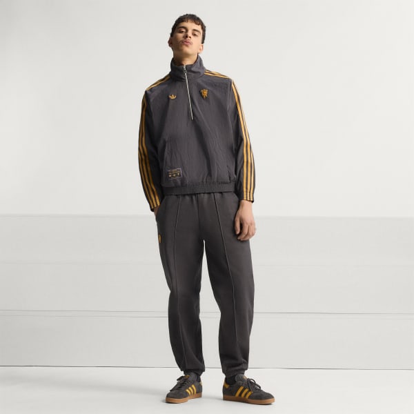 adidas Manchester United Terrace Icons Half-Zip Jacket - Black