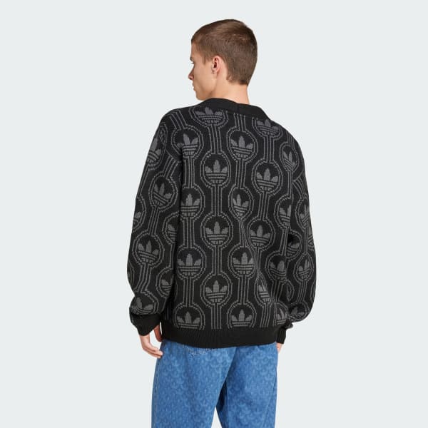 Cardigã adidas Originals 70s Trefoil - Preto adidas | adidas Brasil