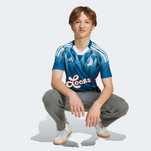 adidas Minnesota United FC 2025 Archive Youth Jersey - Blue | Free