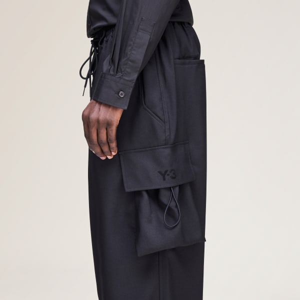 adidas Y-3 SPORT UNIFORM CARGO PANTS - Black | Free Shipping with