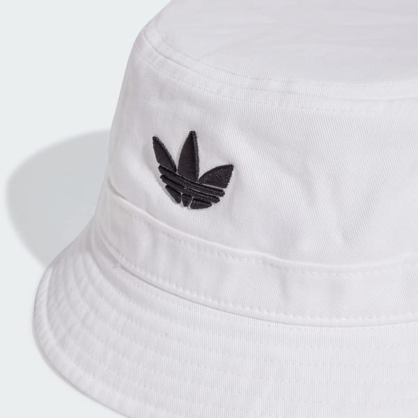 adidas Adicolor Trefoil Bucket Hat - White | Free Shipping with