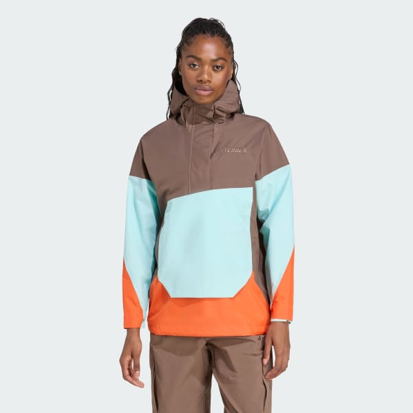 adidas Terrex Xploric 2.5L Climaproof Anorak - Brown | Free