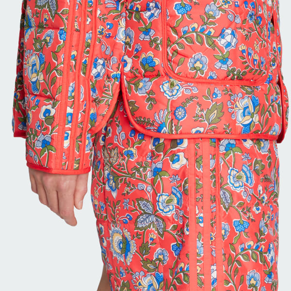 adidas Originals x Liberty London Quilted Jacket - Red | Free