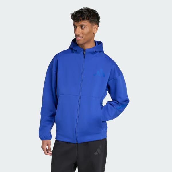 adidas Z.N.E. Full-Zip Hooded Track Jacket - Black | Free Shipping