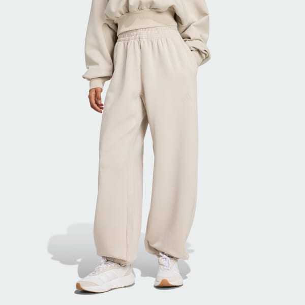 adidas Soft Lux Loose Pant - Beige | Free Shipping with adiClub