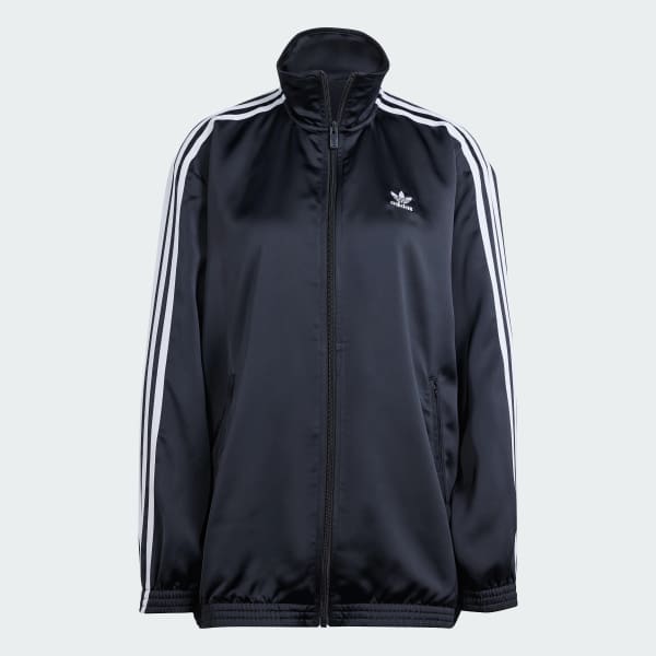 アディダス ルーズ サテン トラックトップ - ブラック | アディダス