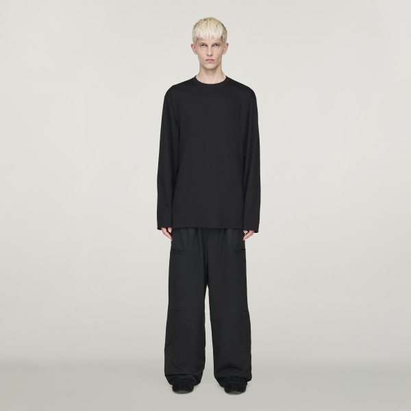 adidas Y-3 Refined Wool Cuffed Pants - Black | Free Shipping with