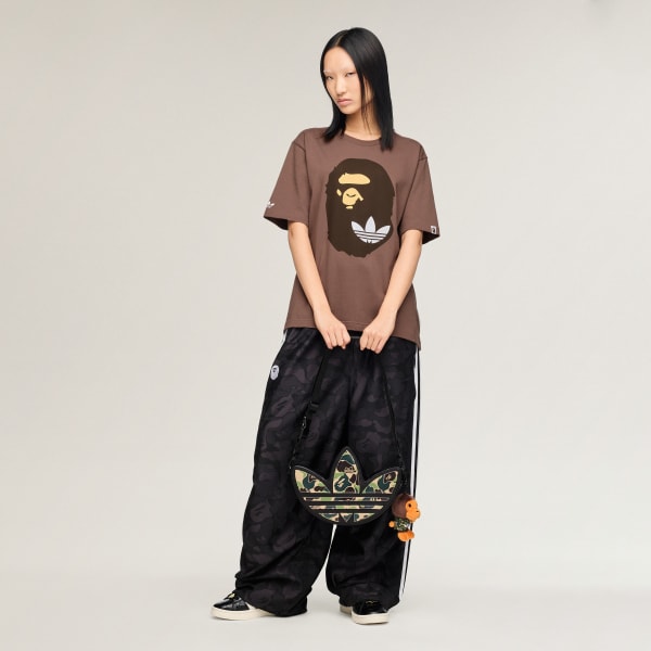 アディダス トレフォイル ショルダー バッグ BAPE - ブラック