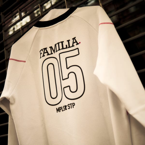 adidas MNUFC X Familia Long Sleeve Jersey - White | Free Shipping