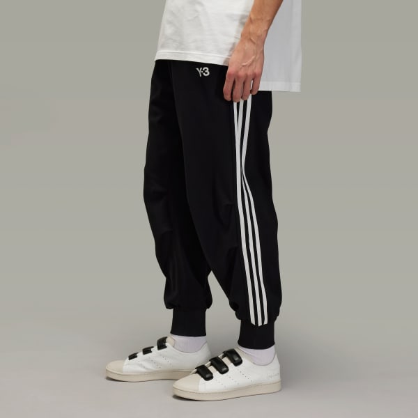 アディダス Y-3 3-STRIPES CUFFED TRACK PANTS - ブラック